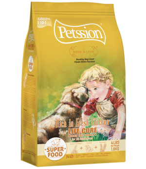 Petssion LIFE CORE 无谷物 鸡肉 狗乾粮 4磅 (6112)