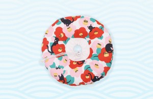 貓狗防水頸圈 (花花小黑貓) (L size/ 頸圈20-32cm/ 直徑29cm)