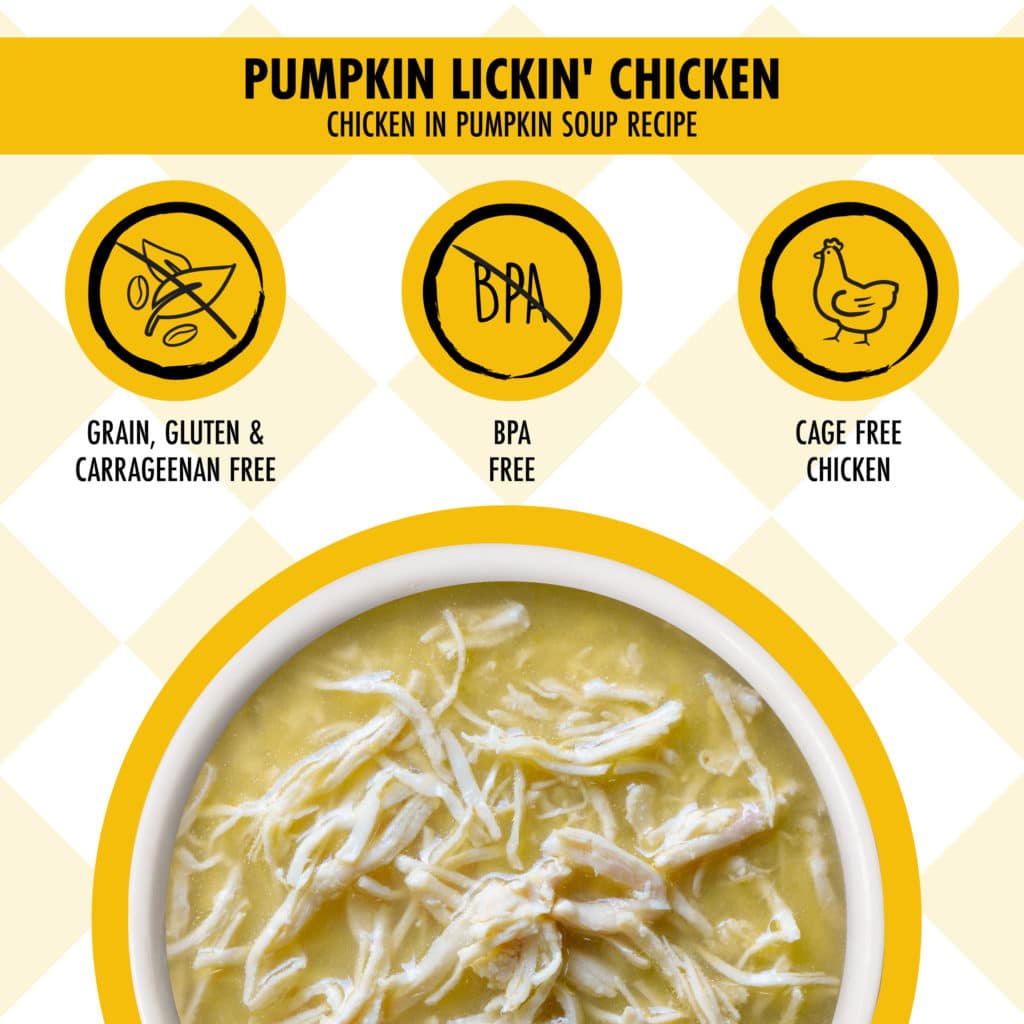 Weruva 貓咪廚房系列濕包 85g ~ Pumpkin Lickin' Chicken 雞肉+南瓜 濃湯 (黃) x12包 原箱優惠