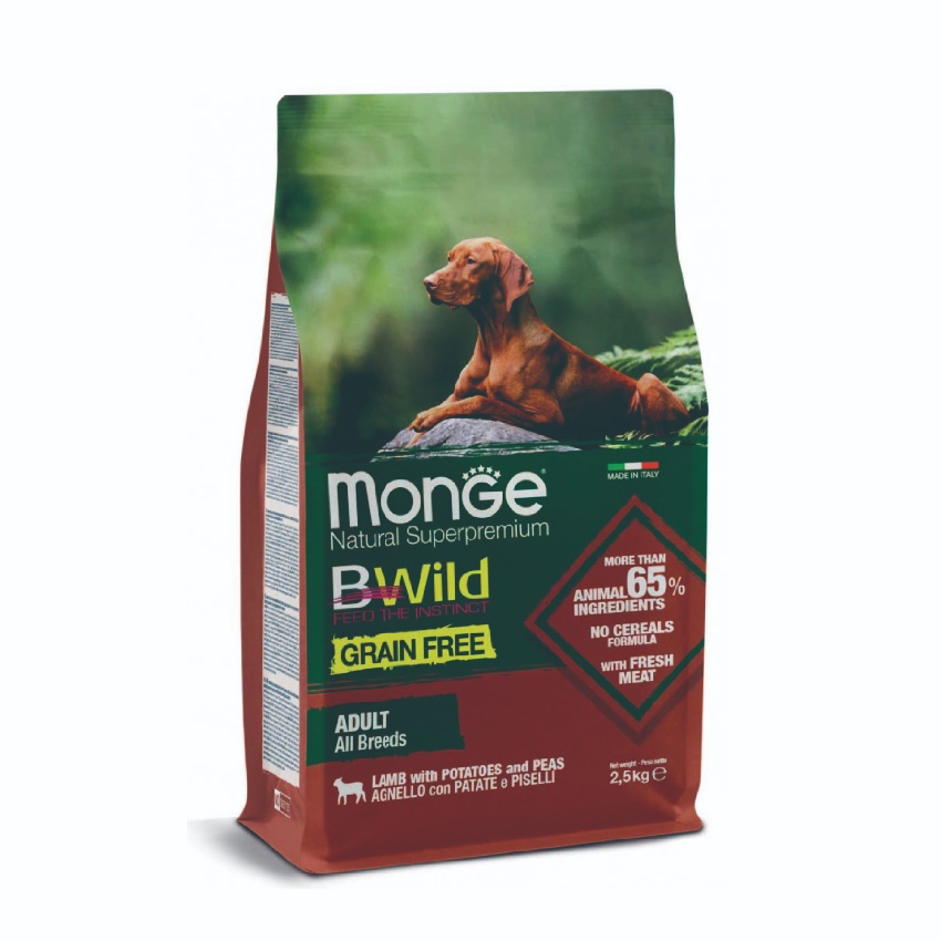 Monge 无谷物 羊肉土豆豌豆配方 成犬乾粮 2.5Kg