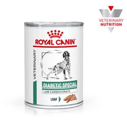 [凡購買處方用品, 訂單滿$500或以上可享免費送貨]　　Royal Canin - Diabetic Special Low Carbohydrate 糖尿病(低碳水化合物)處方 狗罐頭 410g x12罐原箱
