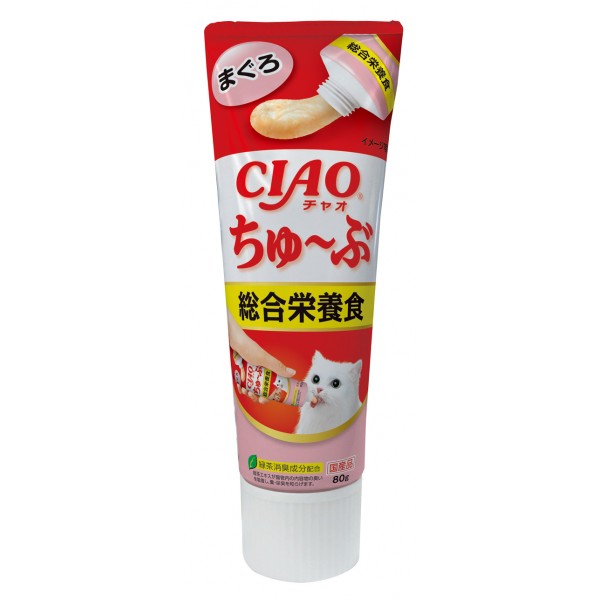 CIAO 貓貓食用吞拿鱼醬 综合营养食（牙膏装）CS-155 80g