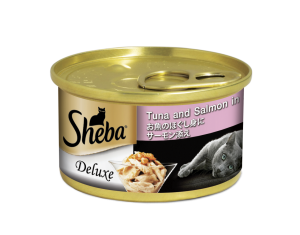 Sheba 吞拿魚+三文魚 Tuna and Salmon (湯汁) 貓罐頭 85g (淺粉紅)