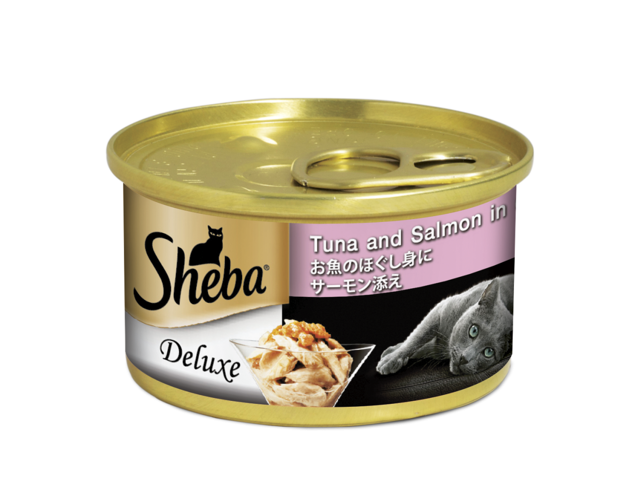 Sheba 吞拿鱼+三文鱼 Tuna and Salmon (汤汁) 貓罐头 85g (淺粉红)