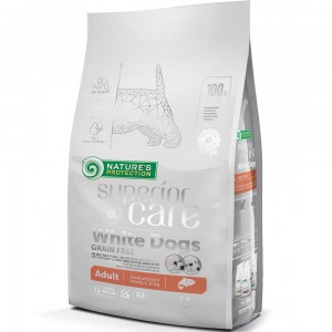 Nature's Protection White Dog Adult 去淚痕美毛 (低敏三文魚) 小型成犬糧 (10個月或以上) 1.5kg