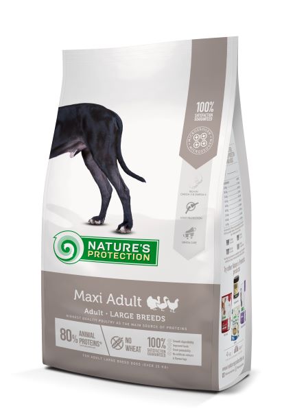 Nature's Protection Maxi Adult 大型犬粮 鸡+鱼配方 (1岁以上) 12kg