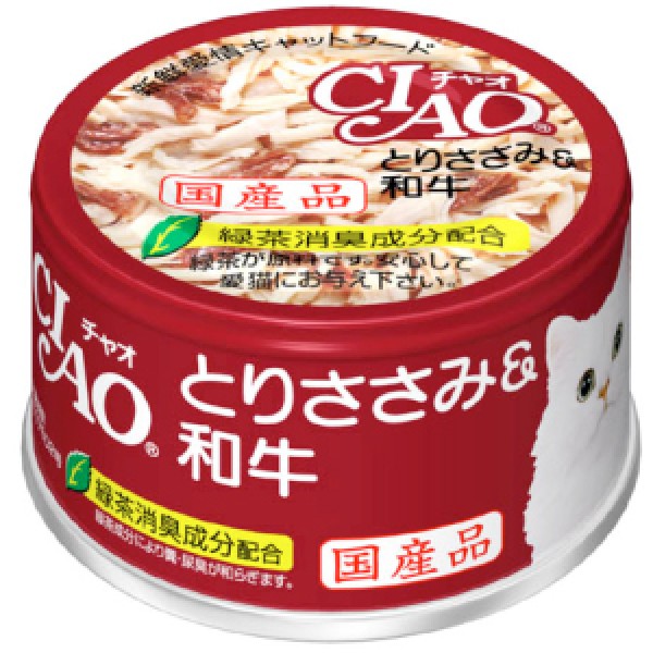 CIAO 鸡肉 + 和牛 貓罐 85g x 24罐 原箱优惠 (C-33)