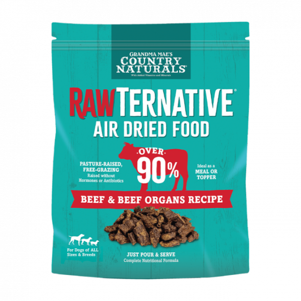 Country Naturals Raw Ternative 無穀物全犬風乾糧 - 無激素草飼牛配方 5oz