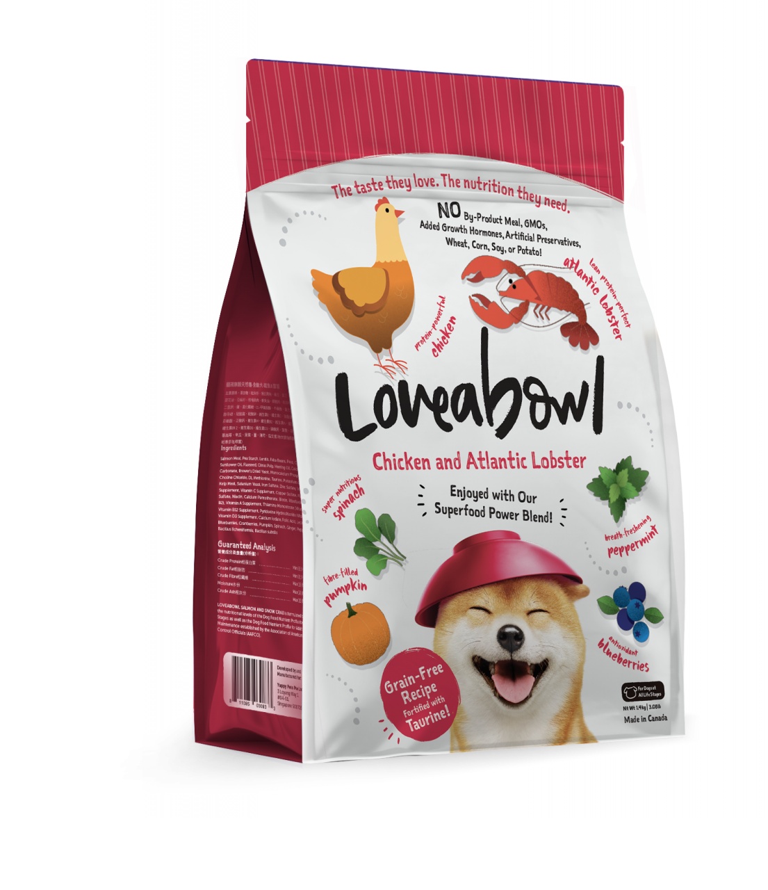 Loveabowl 無穀物 龍蝦雞肉海陸 全犬糧 4.5kg