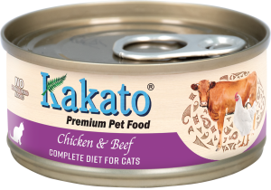 Kakato 卡格 雞肉、牛肉 貓用主食罐 70g (紫色) (763)