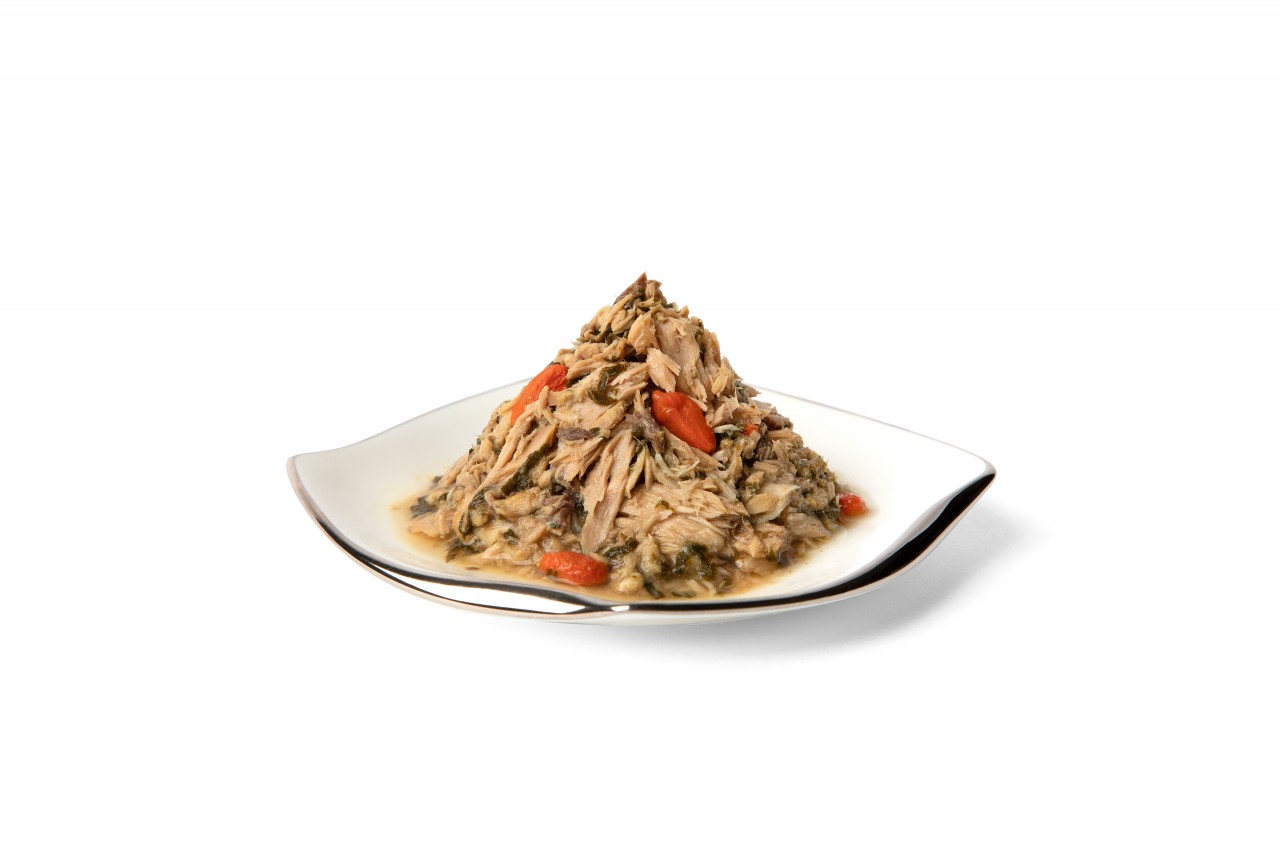 Kakato 卡格 吞拿魚、三文魚和杞子 貓用主食罐 70g (綠色) (767)