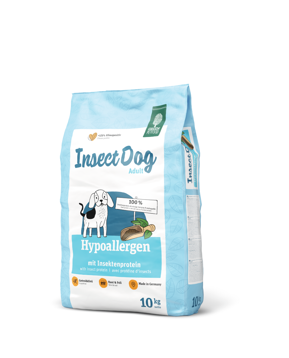 Green Petfood - InsectDog Hypoallergen 無穀物 蟲蟲蛋白防皮膚過敏 成犬糧 10kg (藍)