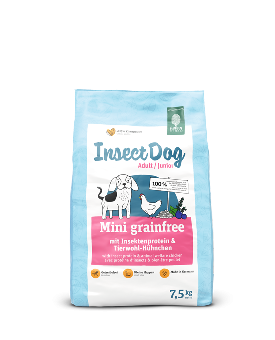 Green Petfood - InsectDog Mini Grainfree 無穀物 蟲蟲蛋白防敏 小型及幼犬糧 7.5kg (桃紅)