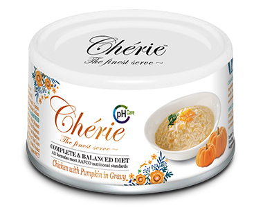 Cherie 天然嫩雞佐南瓜 (健康泌尿) 貓主食罐 80g