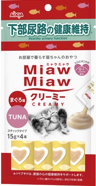 Aixia Miaw Miaw MMCM11 吞拿魚味 防尿石肉泥貓小食 (15g x 4支)
