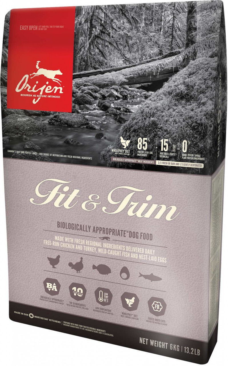 Orijen Fit & Firm 無穀物 健美犬配方 6kg (灰色)