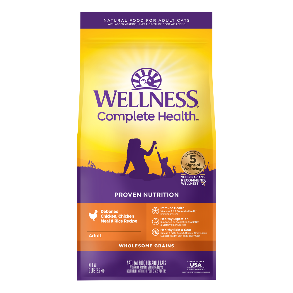 Wellness Complete Health Adult 无谷物 成貓鸡肉配方貓粮 11.5lb (9202)