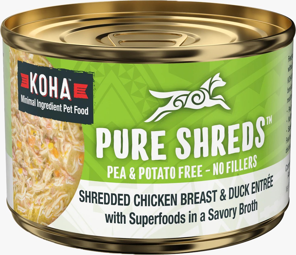 《試食優惠》KOHA Pure Shreds 狗主食罐 156g (3款味道 每味一罐)《如其中一種味道缺貨，會用其他味道代替》