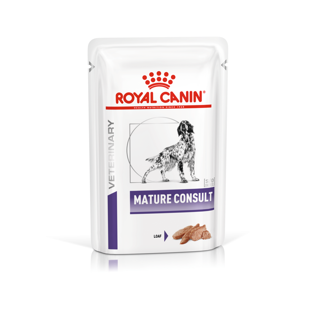 [凡購買處方用品, 訂單滿$500或以上可享免費送貨]　　Royal Canin - Mature Consult 老年犬配方 袋裝狗濕糧 (loaf) 85g x12包原箱