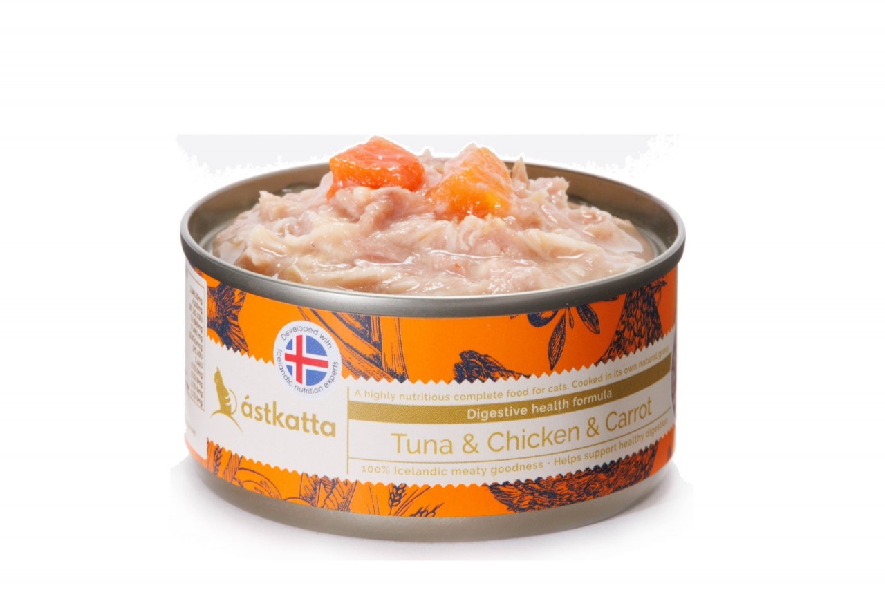 Astkatta 腸道護理系列 吞拿魚 + 走地雞肉 + 胡蘿蔔 貓罐頭 80g (P00107)