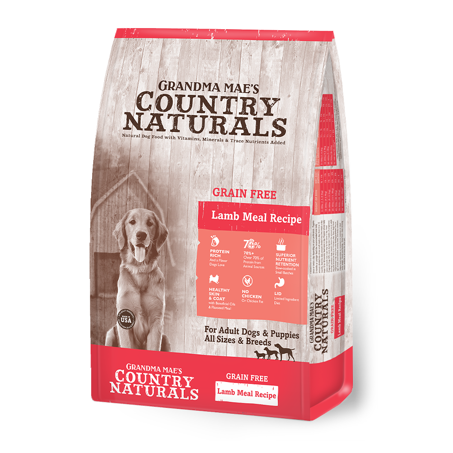 Country Naturals 無穀物 羊肉全犬種護膚配方 狗糧 12lb (白底橙紅袋)