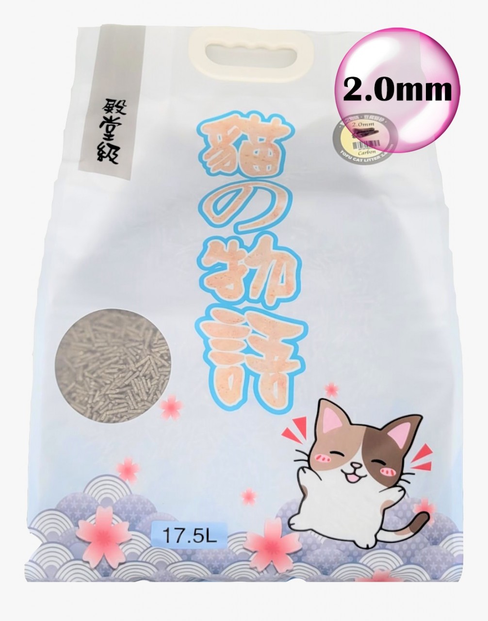 貓之物語 (椰殼炭) 2.0mm 幼條天然豆腐砂 18L x6包優惠 (共兩箱)