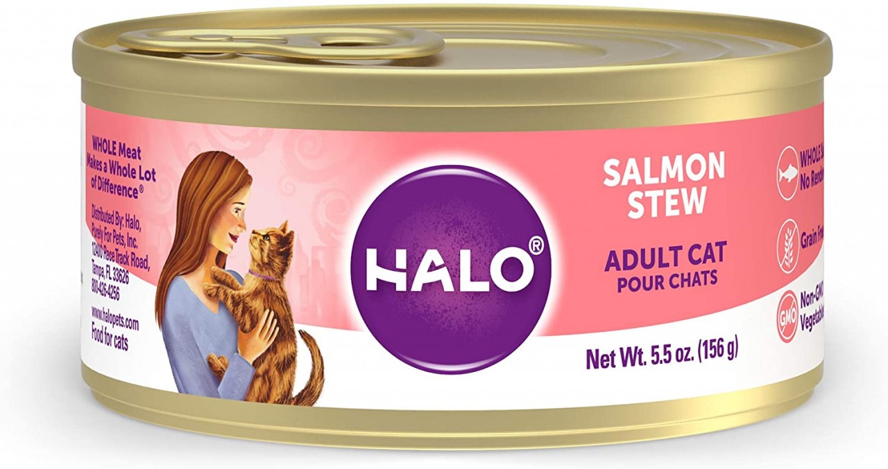 Halo 无谷三文鱼配方 Salmon Stew 貓罐头 5.5oz (到期日: 18/08/2025)