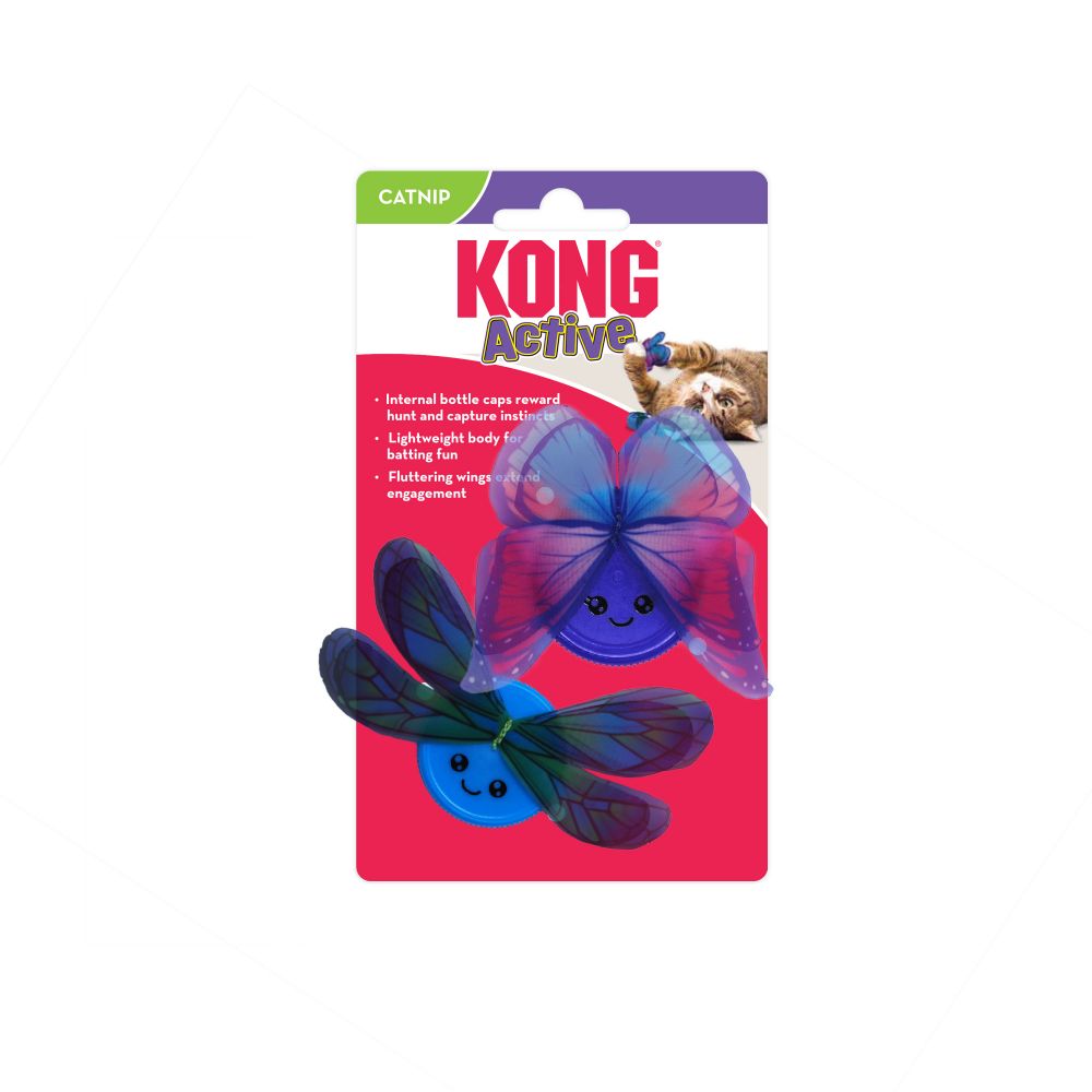 【購買正價貨品滿$300~可以以優惠價$46換購】KONG 貓玩具 - 捉蝴蝶 (2件裝) (CA64)