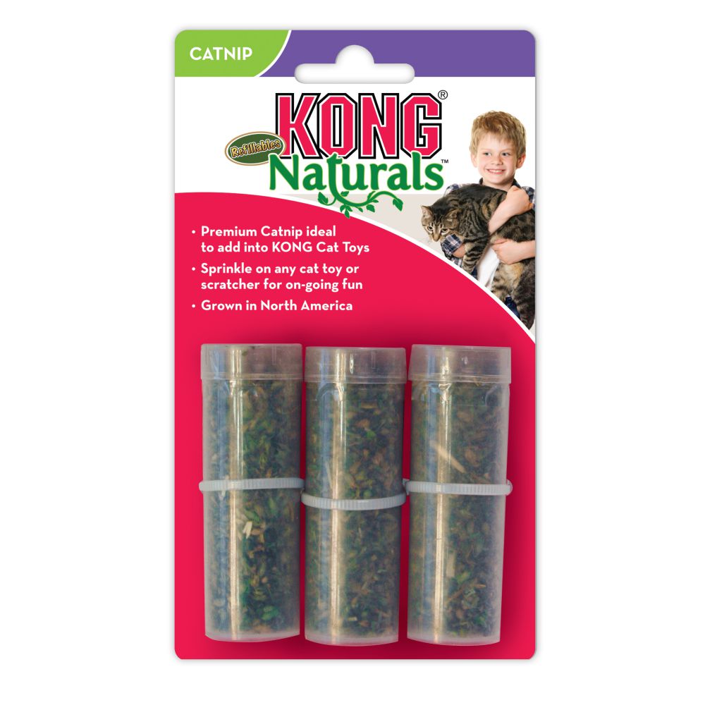 ＜購買正價貨品滿$300~可以優惠價$35換購＞ KONG Refillables Catnip Tubes 3-Pack 貓草補充管套裝 (CNRT3)