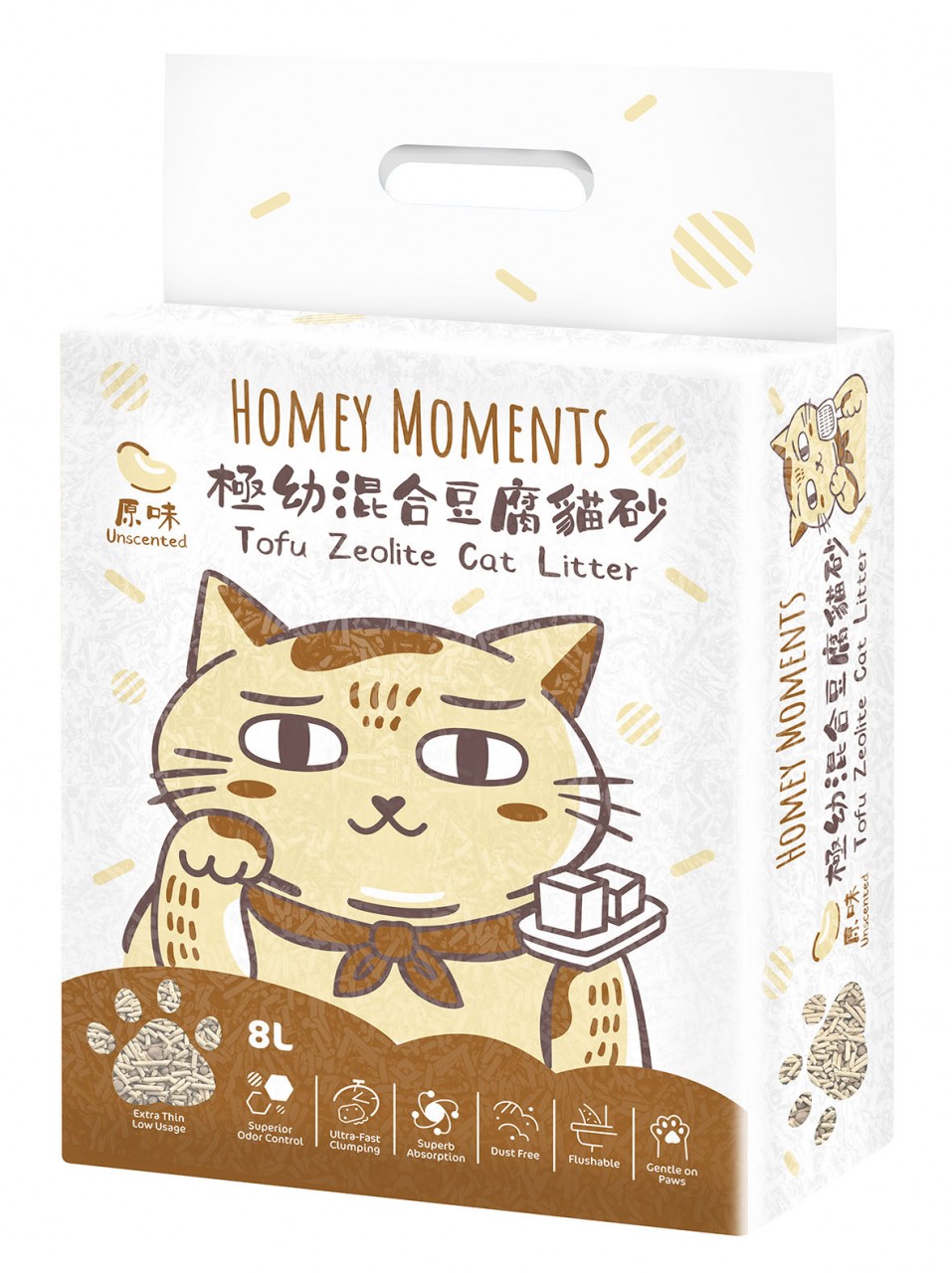 Homey Moments 原味 极幼混合豆腐貓砂 (1.5mm) 8L