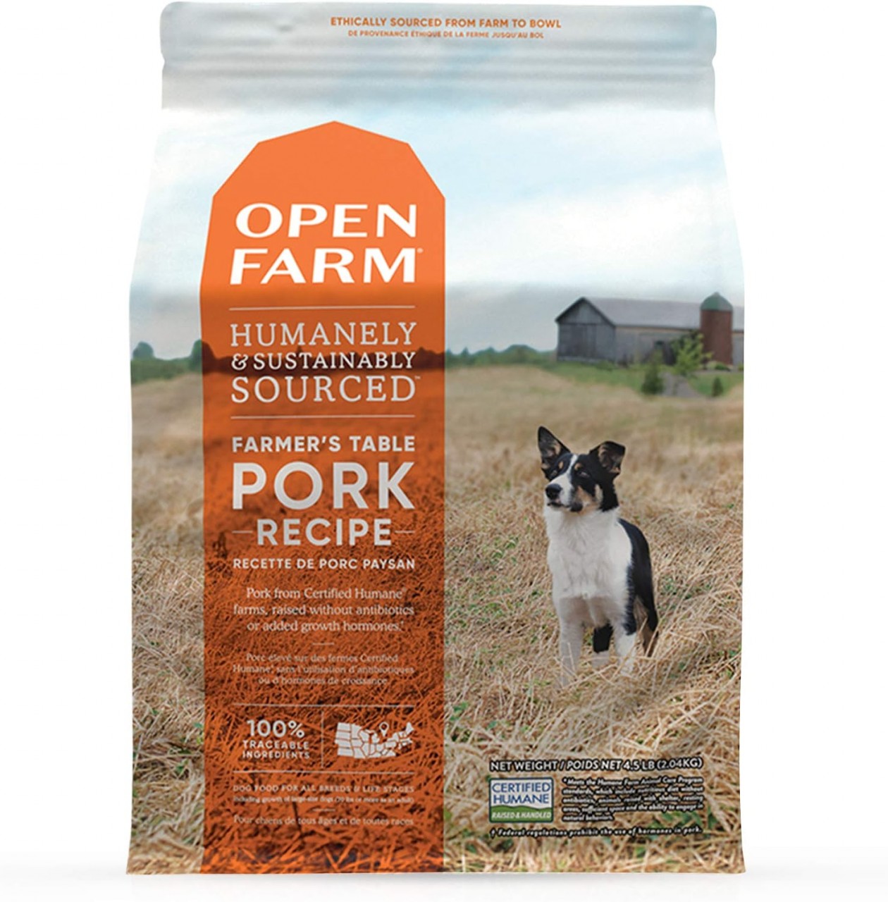Open Farm 無穀物 豚肉蔬菜配方 狗糧 4lb
