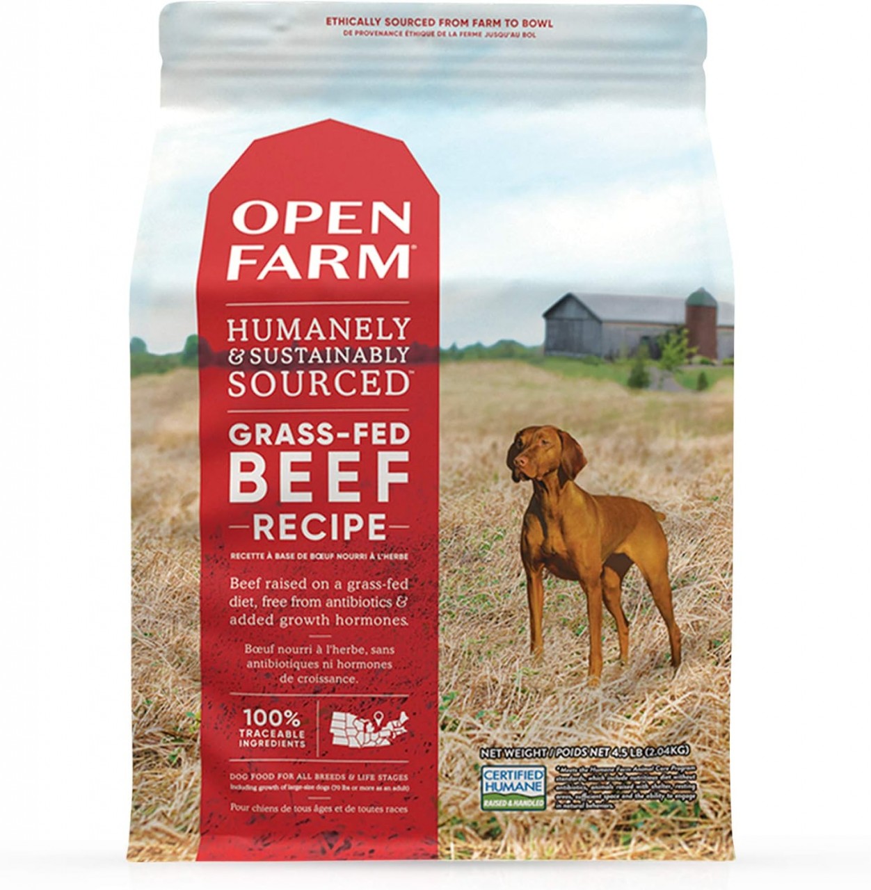 Open Farm 無穀物 草飼牛肉配方 狗糧 11lb