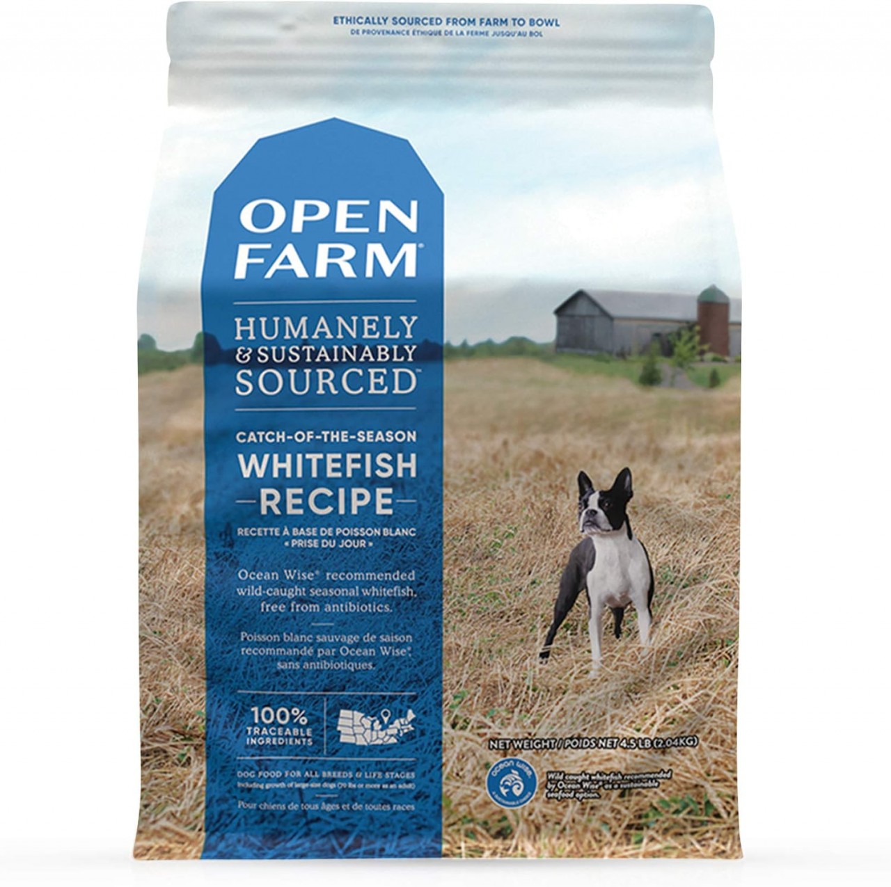 Open Farm 無穀物 海捕時令白魚扁豆配方 狗糧 11lb