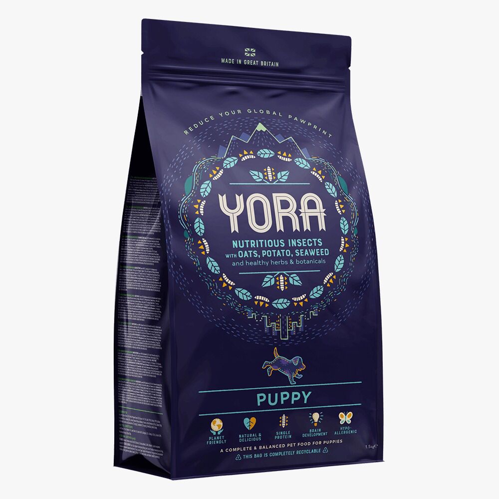 YORA 單一昆蟲蛋白頂級完整配方 幼犬乾糧 1.5kg  x4包優惠