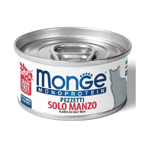 Monge 单一蛋白貓罐头- 牛肉配方 80g