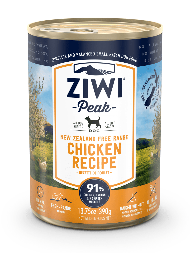 (狗罐頭) Ziwipeak - 鮮肉狗罐頭 放養雞配方 390g x 12罐 原箱優惠 (594863)