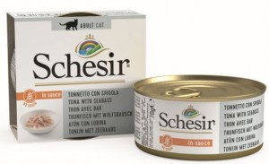 Schesir 主食罐系列 - 4564 吞拿魚+鱸魚 (濃湯 in sauce) 貓罐頭 70g