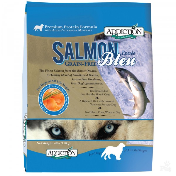 【購買正價貨品滿$300/$800可換購】　　　 Addiction 藍三文魚 無穀物 成犬配方 4lb  到期日: 08/02/2023