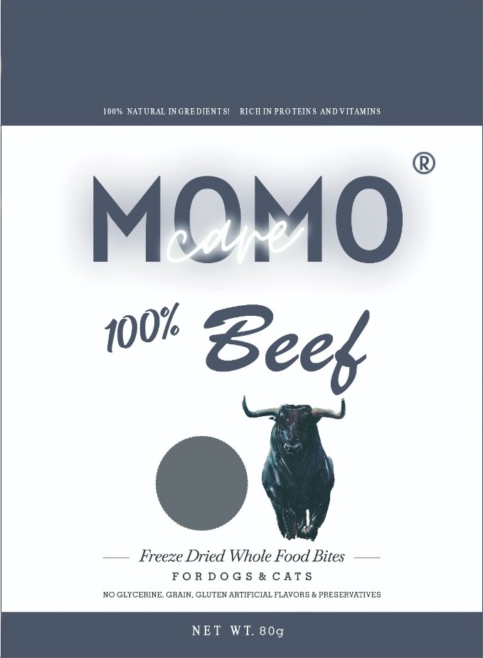 <购买正价货品满$300~可以优惠价$20換购> MOMOCARE 冷冻脫水貓狗小食 精选牛肉粒 (Beef) 80g