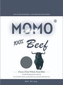 MOMOCARE  冷凍脫水貓狗小食 精選牛肉粒 80g (灰黑)