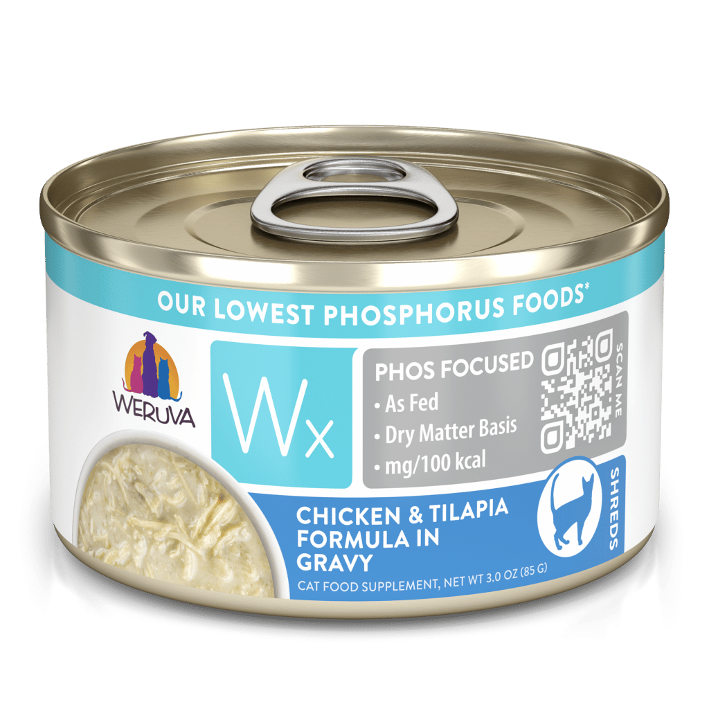 WeRuVa Wx Phos Focused 系列 雞湯 雞肉+吳郭魚泥 (Chicken & Tilapia in Gravy)  貓罐頭 85g (藍)