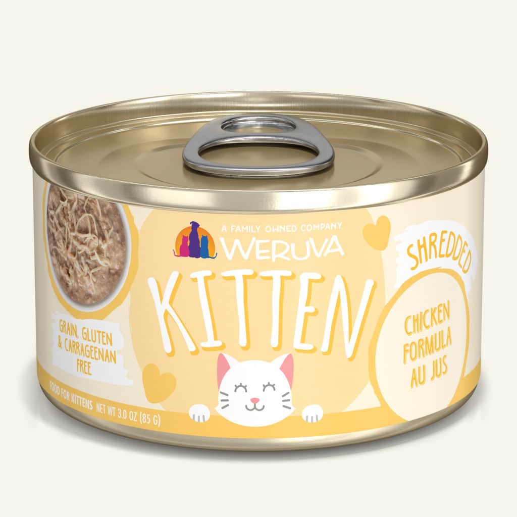 WeRuVa 幼貓系列 雞肉+雞湯 (Chicken Formula) 貓罐頭 85g (黃) x12罐優惠