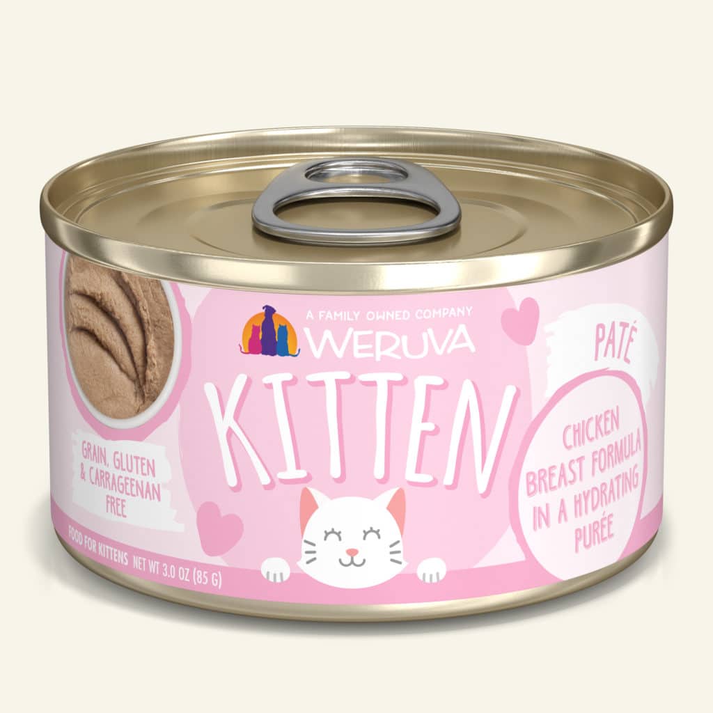 WeRuVa 幼貓系列 雞湯 雞胸肉泥 (Chicken Breast Formula) 貓罐頭 85g (粉紅) x12罐優惠