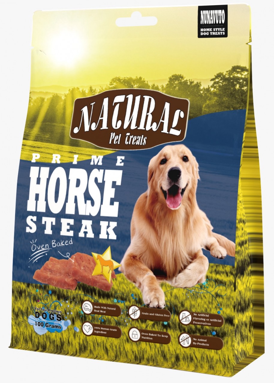 (狗小食) Nunavuto 烘培肉乾 狗小食 馬肉 100g 到期日: 6-12/2024