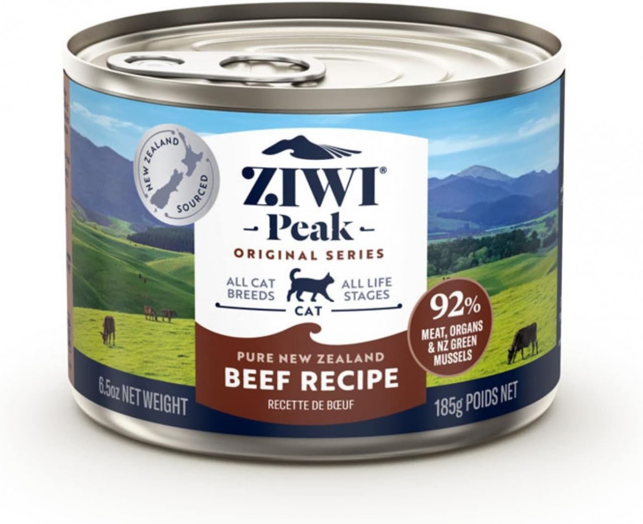 ZiwiPeak 巅峰 鲜肉貓罐头 - 牛肉 185g x12罐原箱优惠
