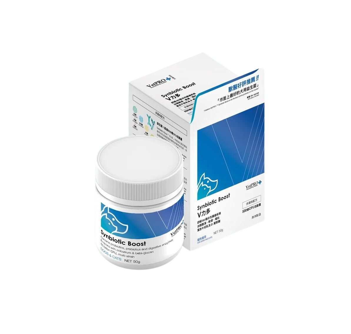 VetPRO+ 自然處方 益生菌多菌株配方 Synbiotic Boost 150g (貓犬適用)
