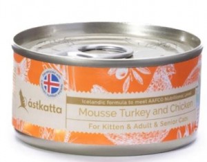 Astkatta 慕絲系列 火雞 + 雞肉慕絲 (Mousse Turkey & Chicken) 貓罐頭 80g (P00134)