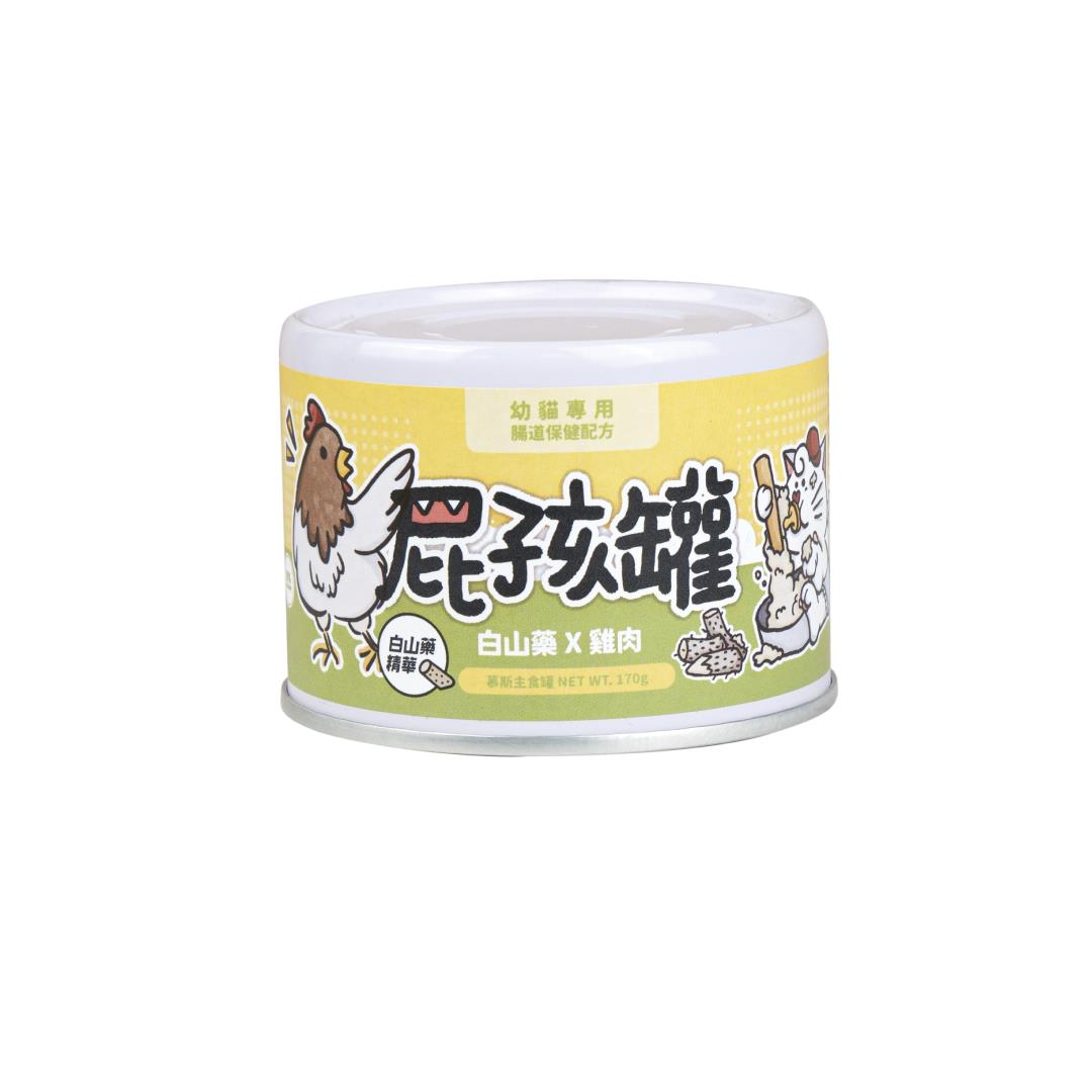 陪心宠粮 貓屁孩 慕斯主食罐 - 白山药 x 鲜鸡 幼貓罐 170g