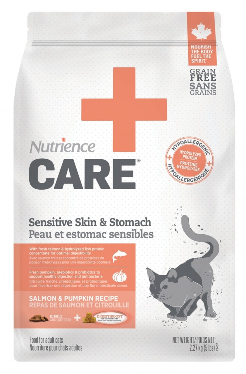 Nutrience 纽翠斯 CARE - (Sensitive Skin) 过敏皮膚及腸胃 貓乾粮 11lb (粉橙)