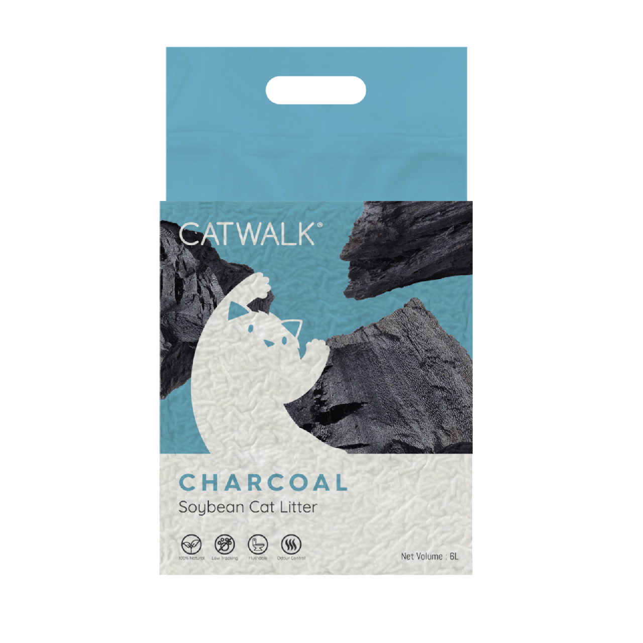 CATWALK 豆腐貓砂 活性炭味 (Charcoal) 6L (藍) x6包原箱優惠